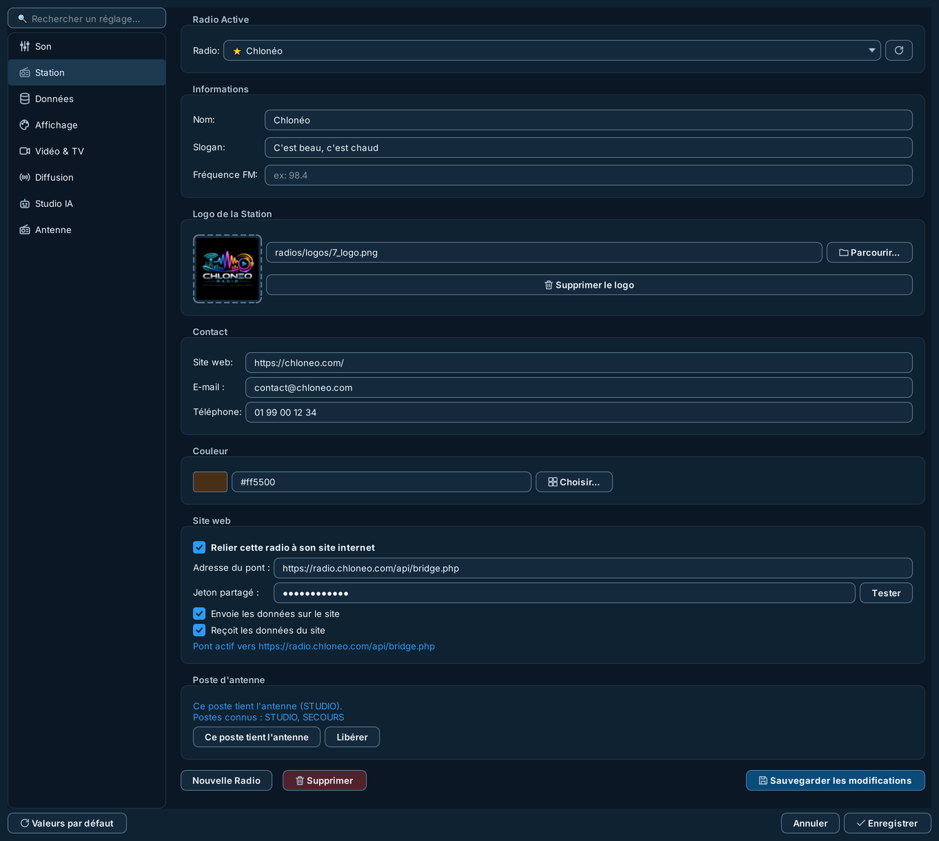 Paramètres Phoenix Pro 7.4 — 7 rubriques et recherche de réglage
